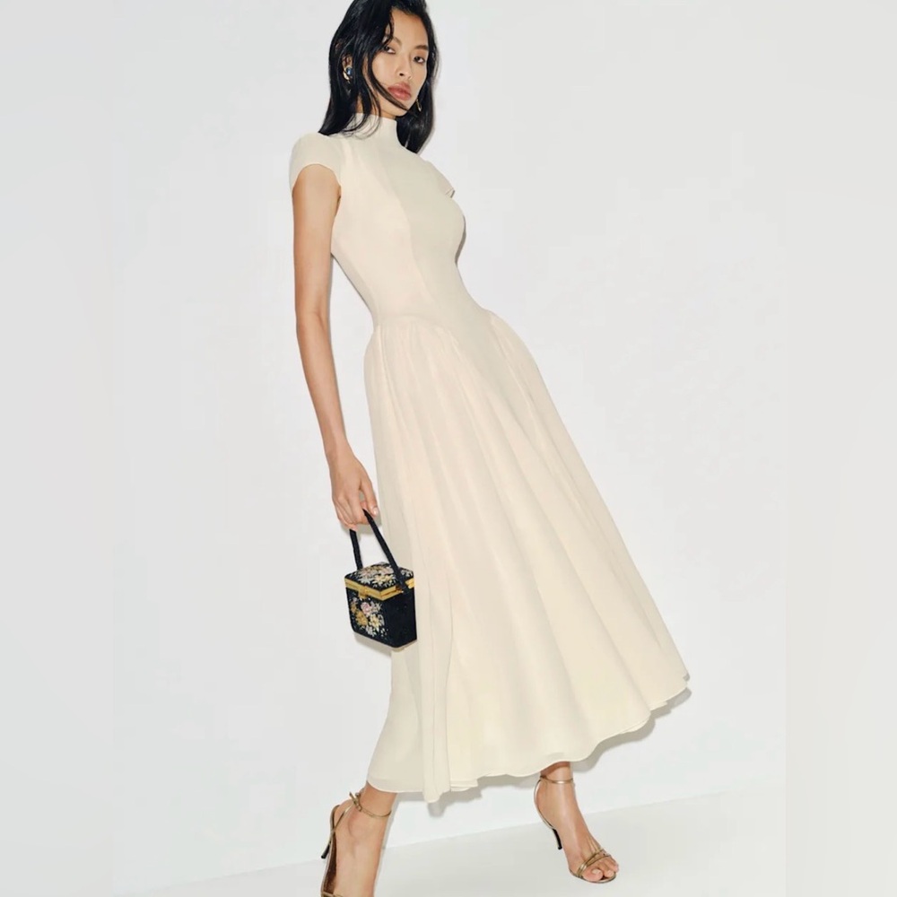 Reformation Maven Dress Ivory - Size 2